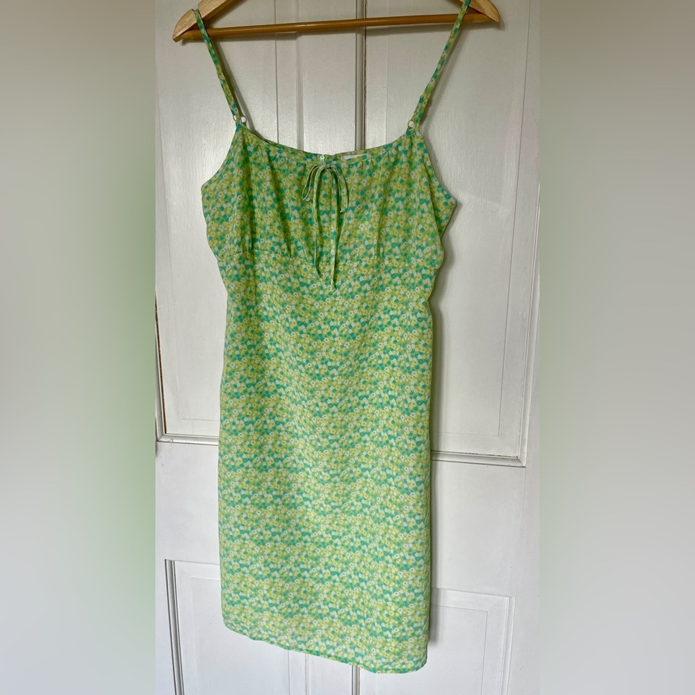 Fashion Bug green floral sundress midi spaghetti strap